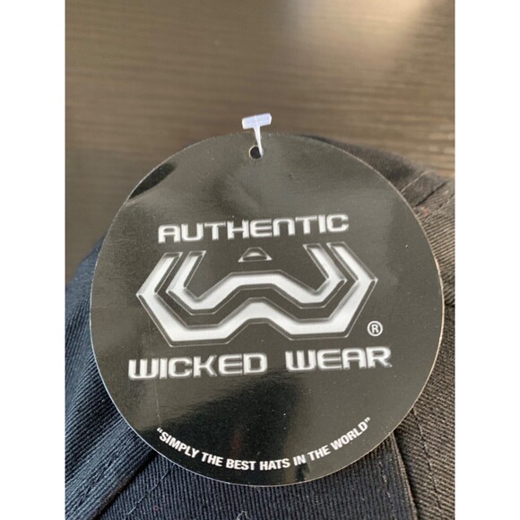 Wicked Wear Brand Baseball Hat Authentic Bodybuilding.com New Black / White cap - Picture 3 of 9